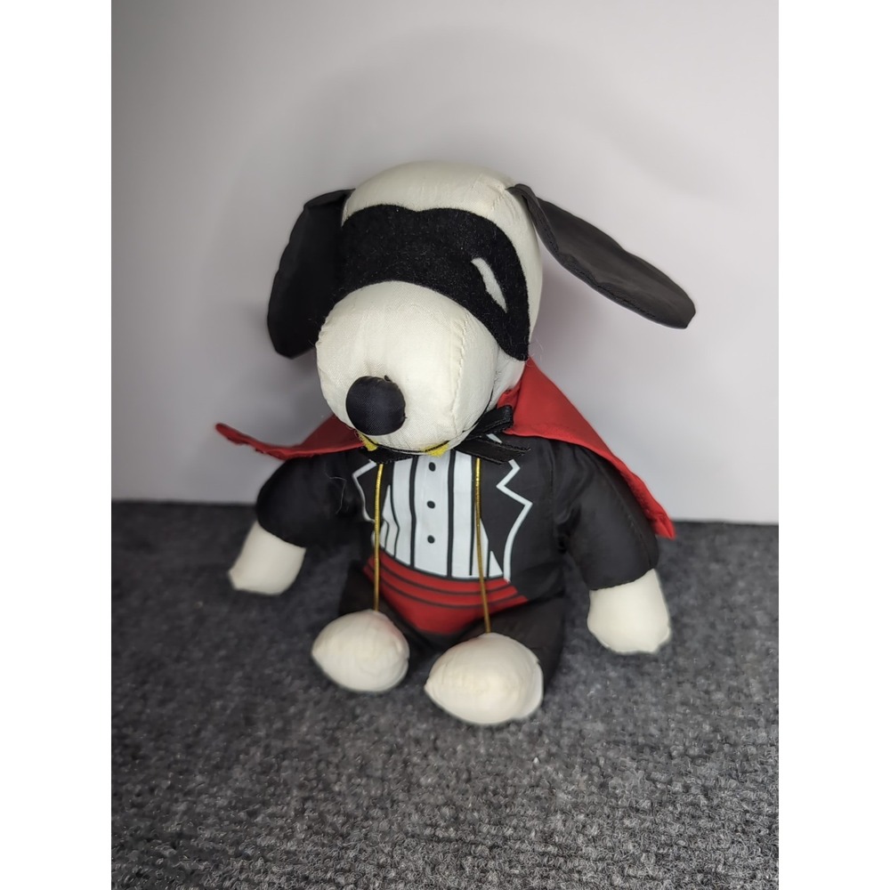 Whitman's Snoopy Peanuts Dracula Vampire Tag Plush Collectible Toy Vintage 7"